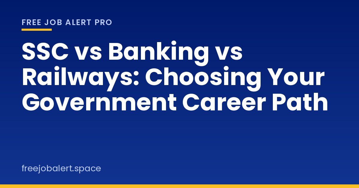 SSC vs Banking vs Railways: Choosing Your Government Career Path